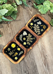 Triple Yellow Flower Tray