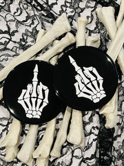 Skeleton Middle Finger in Black