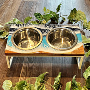 M/L Slanted Ocean Pet Bowl